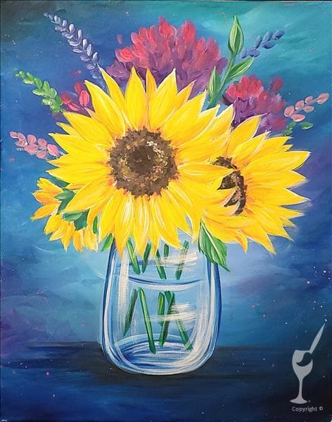 Vibrant Sunflowers! Add a Candle