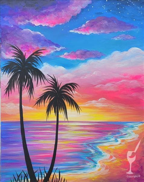 Sunday Funday! Vibrant Shores! Add a Candle