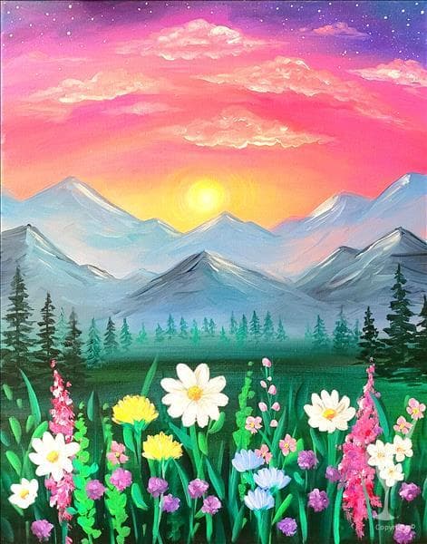 Blissful Mountain Flowers