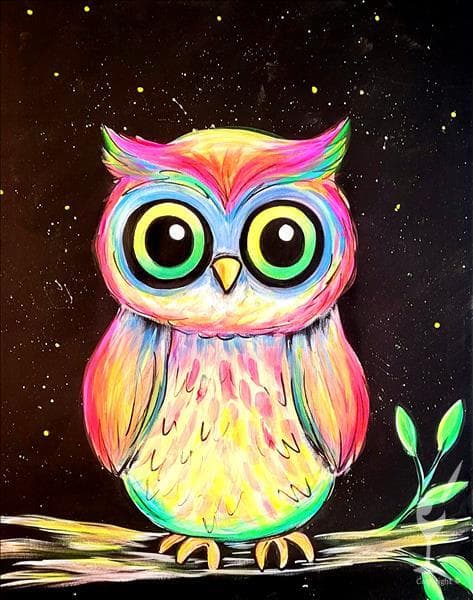 Spring Break! Glow Owl! (Pre-sketched)