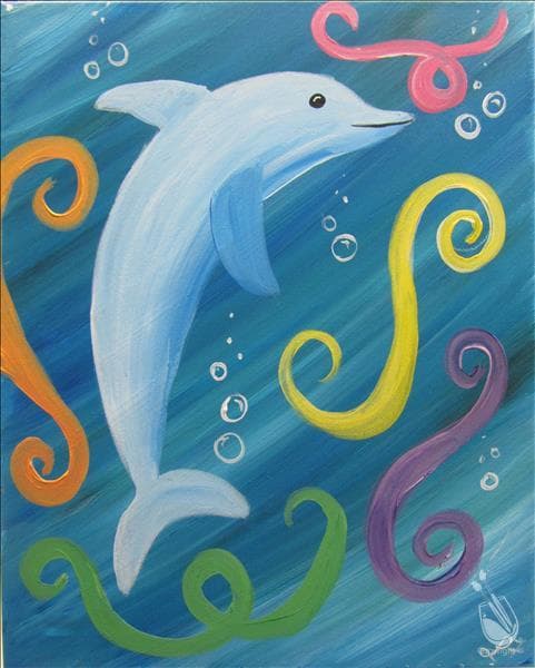 Family Night! Dex the Dolphin! Pre sketched!