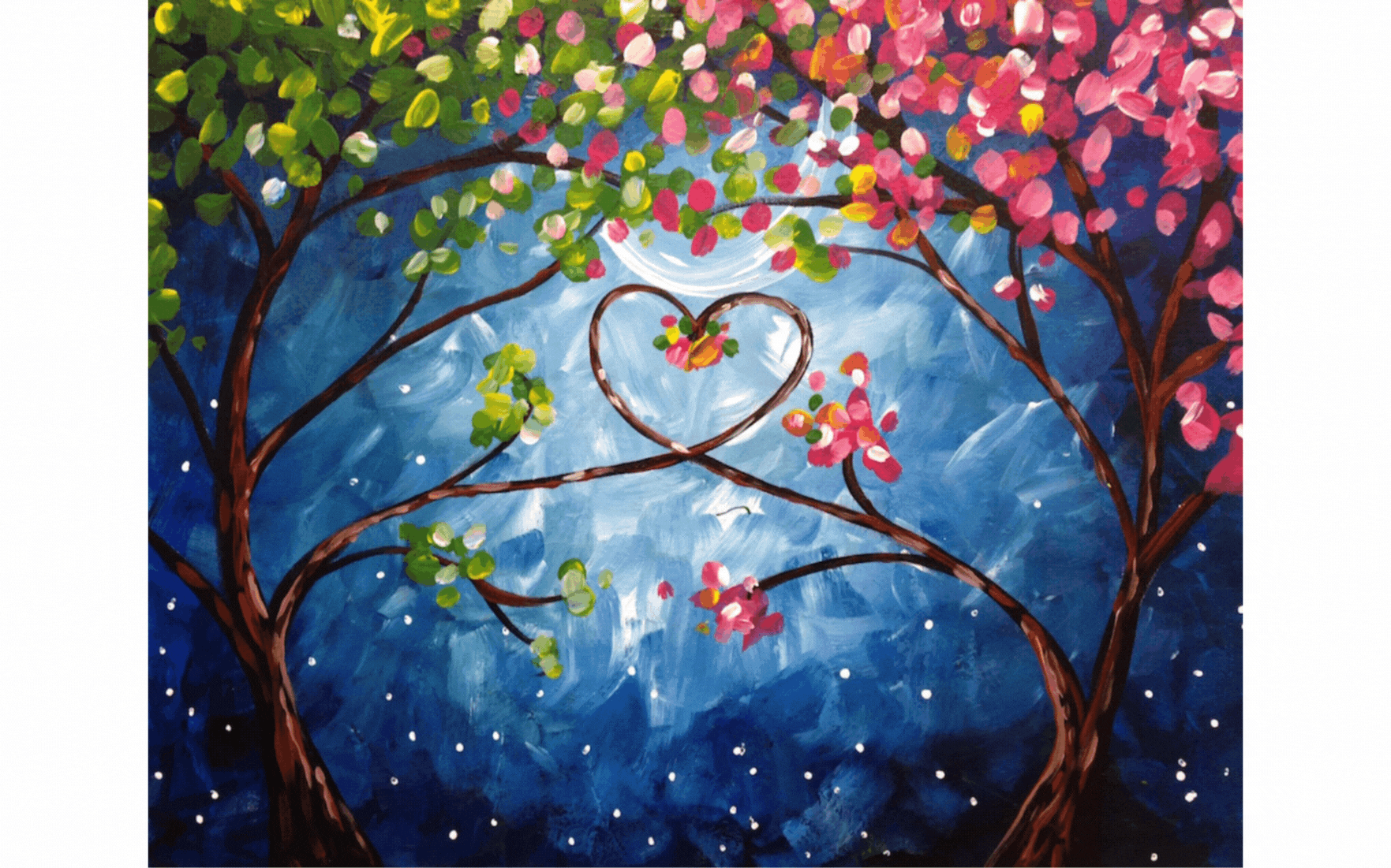 Set or Solo! Spring Love Trees! Add a Candle