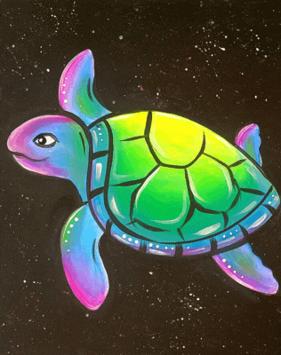Family Class! Glow Turtle! Pre-sketched!