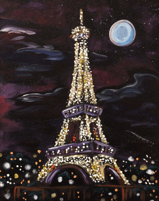Happy Hour! Eiffel Tower Lights! Add a Candle